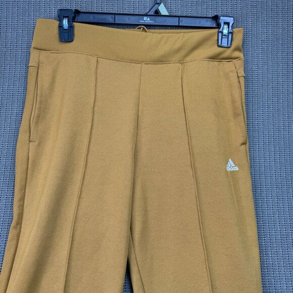 Adidas Womens Mustard Yellow Flared Pants Size S   activewear - Picture 5 of 9